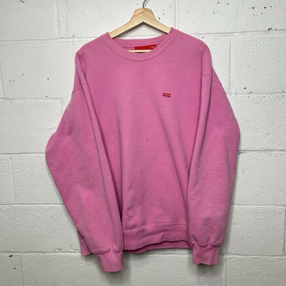 Supreme Small Box Logo Crewneck “Light Pink” SS22 - Picture 1 of 15